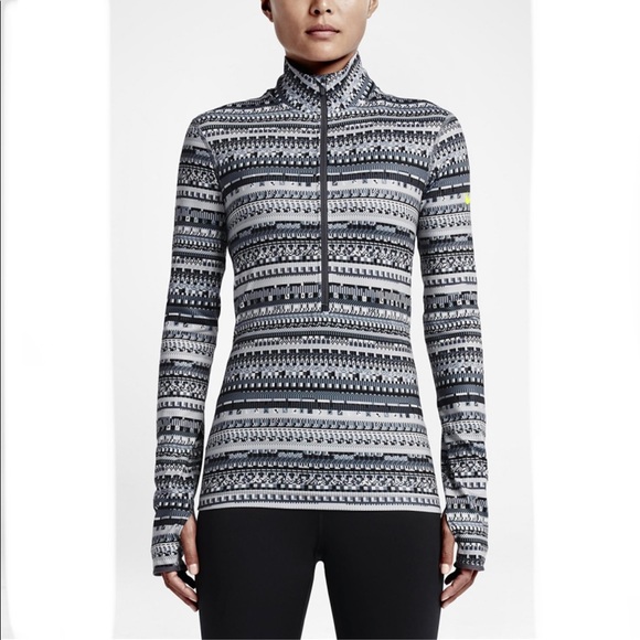 Nike Tops - Nike Pro Warm 8 Bit Half Zip Long Sleeve Top